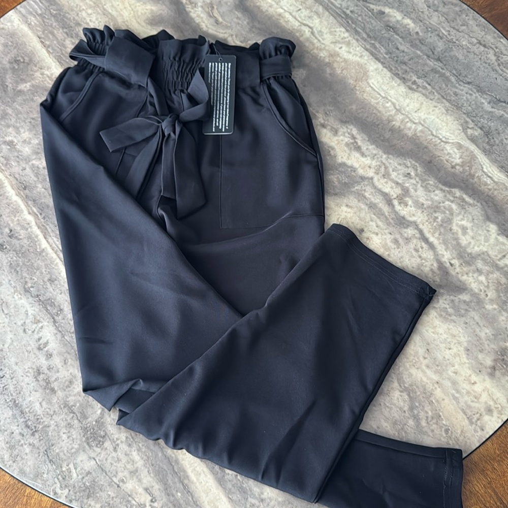NEW light polyester dress pants- size small- 24” inseem
